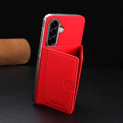 Solid Color Horizontal Magnetic Card Bag RFID MagSafe Phone Case, For Samsung Galaxy A25, For Samsung Galaxy A55