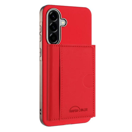 Solid Color Horizontal Magnetic Card Bag RFID MagSafe Phone Case, For Samsung Galaxy A25, For Samsung Galaxy A55