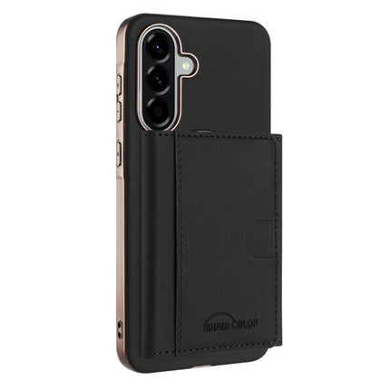 Solid Color Horizontal Magnetic Card Bag RFID MagSafe Phone Case, For Samsung Galaxy A25, For Samsung Galaxy A55