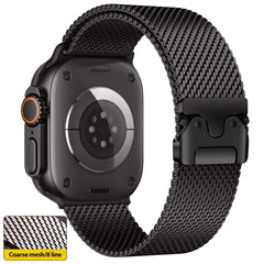 xDfind Umbrella Buckle Think Mesh Milanese Stainless Steel Watch Band, Think Mesh