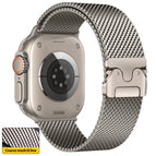 For Apple Watch 46mm / 49mm / 45mm / 44mm Think Mesh / Titanium Color