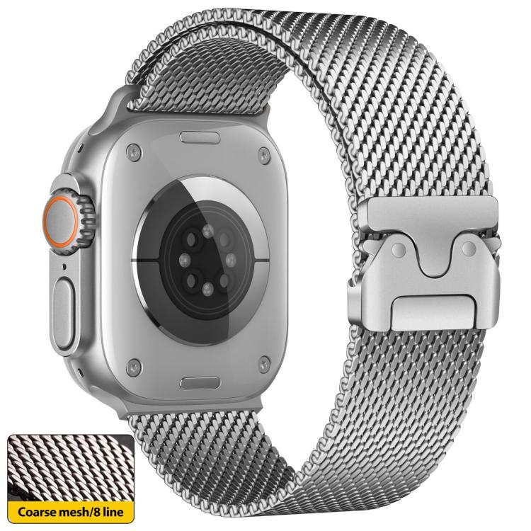 xDfind Umbrella Buckle Think Mesh Milanese Stainless Steel Watch Band, Think Mesh