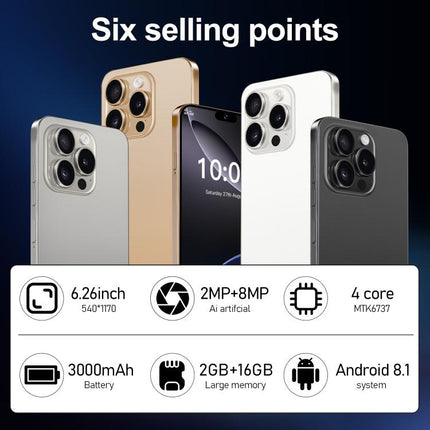 I16 Pro Max / ZPT93, 2GB+16GB, 6.26 inch Android 8.1 MTK6737 Quad Core, Network: 4G, Dual SIM, EU Plug, US Plug, UK Plug, AU Plug