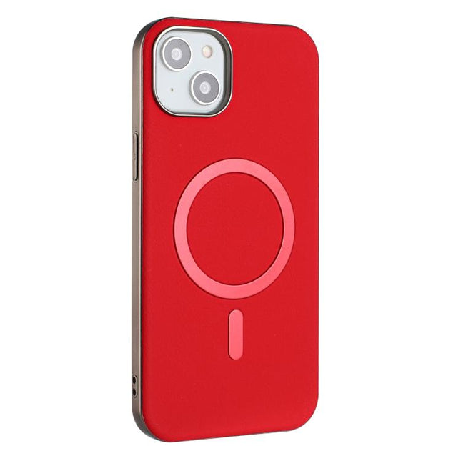 Solid Color Plating MagSafe Full Coverage Phone Case, For iPhone 14 Plus, For iPhone 14, For iPhone 14 Pro, For iPhone 14 Pro Max