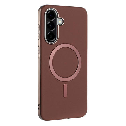 Solid Color Plating MagSafe Full Coverage Phone Case, For Samsung Galaxy A25, For Samsung Galaxy A55