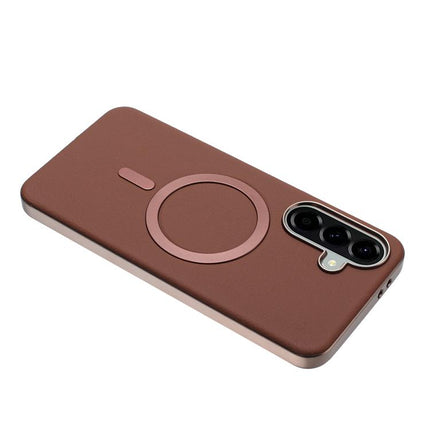 Solid Color Plating MagSafe Full Coverage Phone Case, For Samsung Galaxy A25, For Samsung Galaxy A55