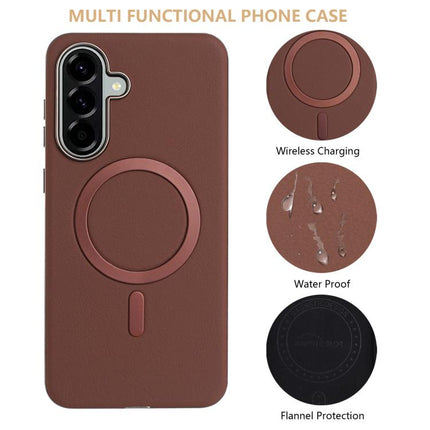 Solid Color Plating MagSafe Full Coverage Phone Case, For Samsung Galaxy A25, For Samsung Galaxy A55