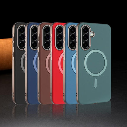 Solid Color Plating MagSafe Full Coverage Phone Case, For Samsung Galaxy A25, For Samsung Galaxy A55