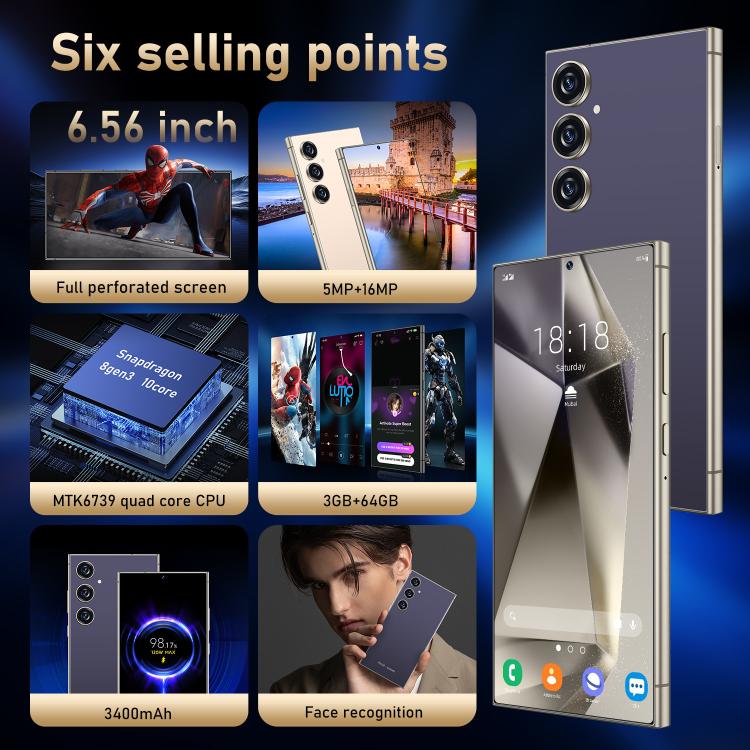 C24 Pro / S3-3, 3GB+64GB, 6.56 inch Android 10 MTK6739 Quad Core, Network: 4G, Dual SIM, AU Plug
