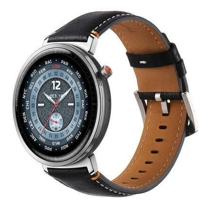 xDfind  Flat Crazy Horse Leather Pin Buckle Watch Band, 20mm, 22mm