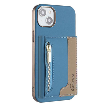 Zipper Horizontal Magnetic Card Bag RFID MagSafe Phone Case, For iPhone 15 Pro Max, For iPhone 15 Pro, For iPhone 15 Plus, For iPhone 15