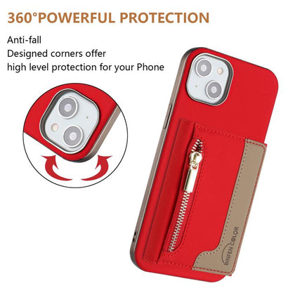 Zipper Horizontal Magnetic Card Bag RFID MagSafe Phone Case, For iPhone 14 Plus, For iPhone 14, For iPhone 14 Pro, For iPhone 14 Pro Max