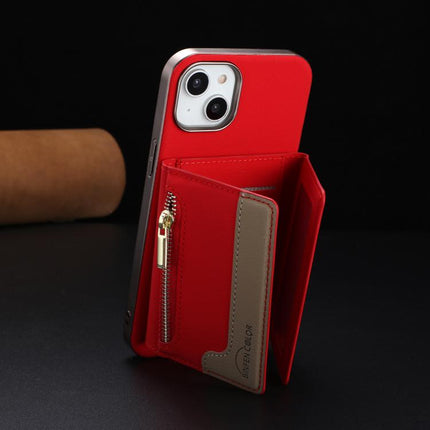Zipper Horizontal Magnetic Card Bag RFID MagSafe Phone Case, For iPhone 14 Plus, For iPhone 14, For iPhone 14 Pro, For iPhone 14 Pro Max