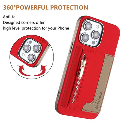 Zipper Horizontal Magnetic Card Bag RFID MagSafe Phone Case, For iPhone 13 Pro Max, For iPhone 13 Pro, For iPhone 13, For iPhone 12 Pro Max