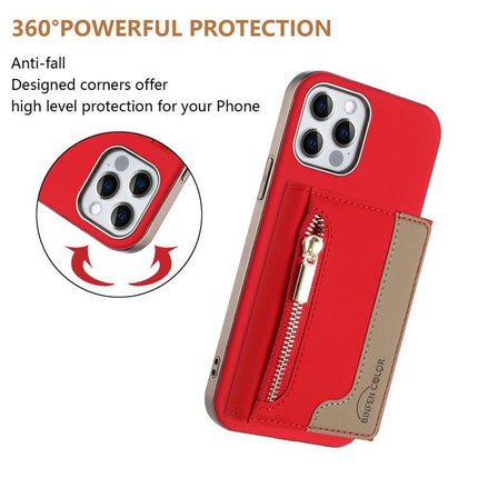 Zipper Horizontal Magnetic Card Bag RFID MagSafe Phone Case, For iPhone 12 / 12 Pro, For iPhone 11 Pro Max, For iPhone 11, For iPhone 11 Pro