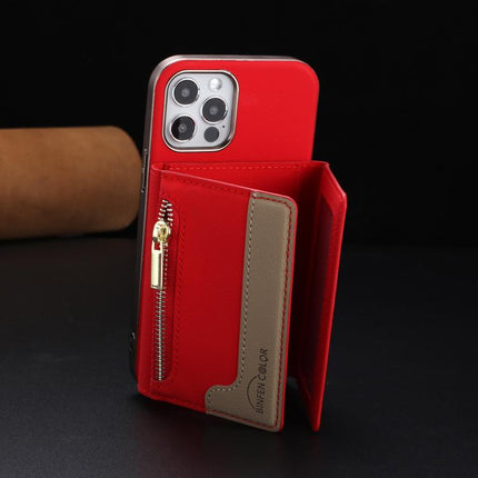 Zipper Horizontal Magnetic Card Bag RFID MagSafe Phone Case, For iPhone 12 / 12 Pro, For iPhone 11 Pro Max, For iPhone 11, For iPhone 11 Pro