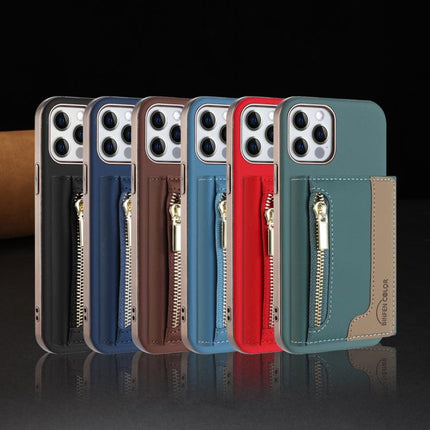 Zipper Horizontal Magnetic Card Bag RFID MagSafe Phone Case, For iPhone 12 / 12 Pro, For iPhone 11 Pro Max, For iPhone 11, For iPhone 11 Pro