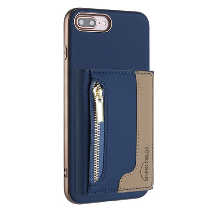 Zipper Horizontal Magnetic Card Bag RFID MagSafe Phone Case, For iPhone XR, For iPhone 8 Plus / 7 Plus, For iPhone 8 / 7 / 6