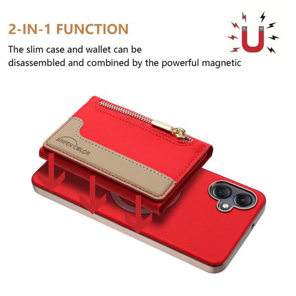 Zipper Horizontal Magnetic Card Bag RFID MagSafe Phone Case, For Samsung Galaxy A06, For Samsung Galaxy A56, For Samsung Galaxy A26, For Samsung Galaxy A36