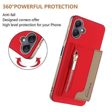 Zipper Horizontal Magnetic Card Bag RFID MagSafe Phone Case, For Samsung Galaxy A06, For Samsung Galaxy A56, For Samsung Galaxy A26, For Samsung Galaxy A36
