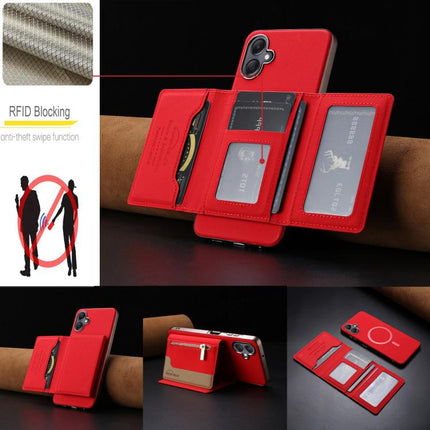 Zipper Horizontal Magnetic Card Bag RFID MagSafe Phone Case, For Samsung Galaxy A06, For Samsung Galaxy A56, For Samsung Galaxy A26, For Samsung Galaxy A36