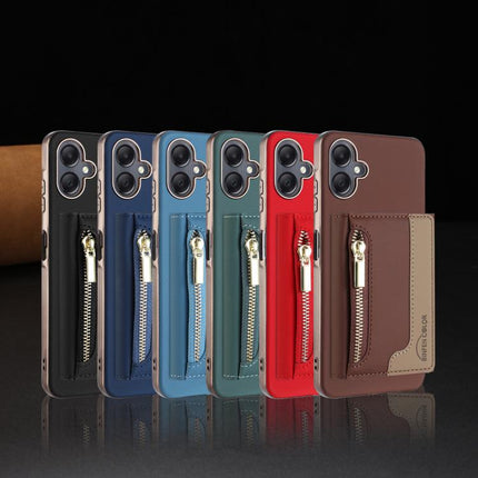 Zipper Horizontal Magnetic Card Bag RFID MagSafe Phone Case, For Samsung Galaxy A06, For Samsung Galaxy A56, For Samsung Galaxy A26, For Samsung Galaxy A36