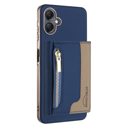 Zipper Horizontal Magnetic Card Bag RFID MagSafe Phone Case, For Samsung Galaxy A06, For Samsung Galaxy A56, For Samsung Galaxy A26, For Samsung Galaxy A36