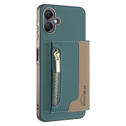 Zipper Horizontal Magnetic Card Bag RFID MagSafe Phone Case, For Samsung Galaxy A06, For Samsung Galaxy A56, For Samsung Galaxy A26, For Samsung Galaxy A36