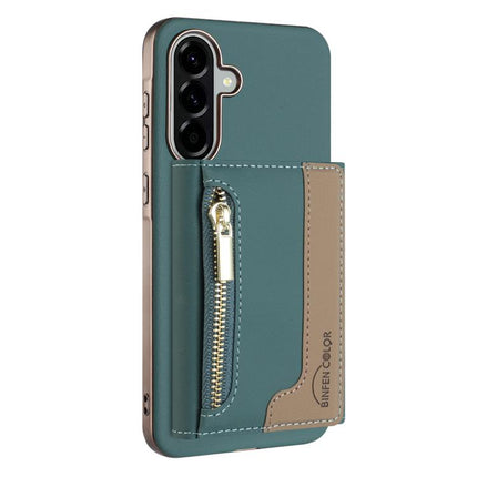 Zipper Horizontal Magnetic Card Bag RFID MagSafe Phone Case, For Samsung Galaxy A06, For Samsung Galaxy A56, For Samsung Galaxy A26, For Samsung Galaxy A36