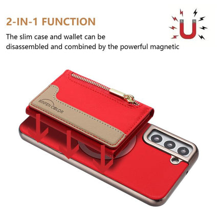 Zipper Horizontal Magnetic Card Bag RFID MagSafe Phone Case, For Samsung Galaxy S25 5G, For Samsung Galaxy S25+ 5G, For Samsung Galaxy S25 Ultra 5G, For Samsung Galaxy S24 FE 5G