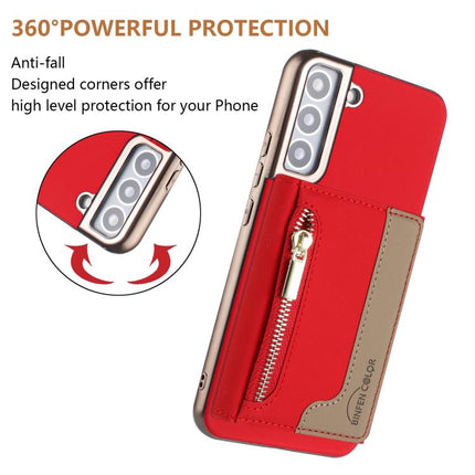 Zipper Horizontal Magnetic Card Bag RFID MagSafe Phone Case, For Samsung Galaxy S25 5G, For Samsung Galaxy S25+ 5G, For Samsung Galaxy S25 Ultra 5G, For Samsung Galaxy S24 FE 5G