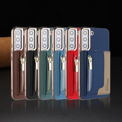 Zipper Horizontal Magnetic Card Bag RFID MagSafe Phone Case, For Samsung Galaxy S25 5G, For Samsung Galaxy S25+ 5G, For Samsung Galaxy S25 Ultra 5G, For Samsung Galaxy S24 FE 5G