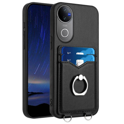 R20 Ring Card Holder Phone Case, For vivo X200s, For vivo Y29 4G / T4x / Y300t, For vivo V50 / V50e, For vivo X200 Ultra