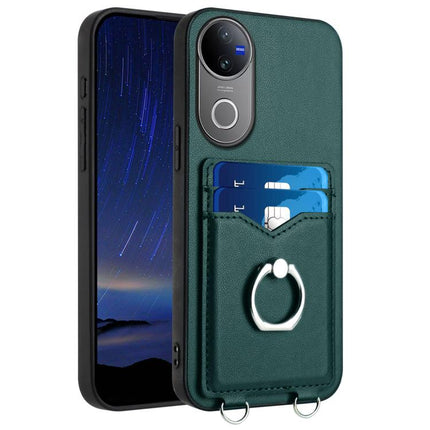 R20 Ring Card Holder Phone Case, For vivo X200s, For vivo Y29 4G / T4x / Y300t, For vivo V50 / V50e, For vivo X200 Ultra