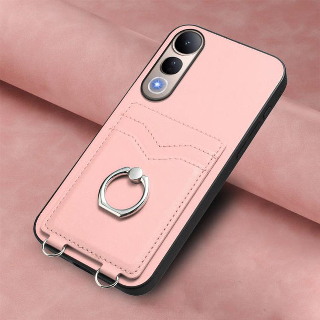R20 Ring Card Holder Phone Case, For vivo V50 Lite 4G, For vivo Y39 5G / Y300i
