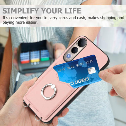 R20 Ring Card Holder Phone Case, For vivo V50 Lite 4G, For vivo Y39 5G / Y300i