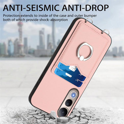 R20 Ring Card Holder Phone Case, For vivo V50 Lite 4G, For vivo Y39 5G / Y300i