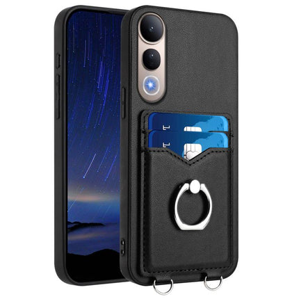 R20 Ring Card Holder Phone Case, For vivo V50 Lite 4G, For vivo Y39 5G / Y300i