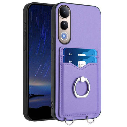 R20 Ring Card Holder Phone Case, For vivo V50 Lite 4G, For vivo Y39 5G / Y300i