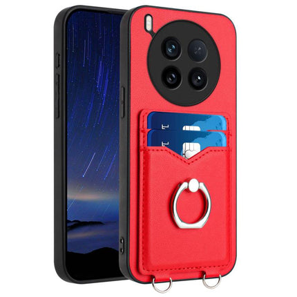 R20 Ring Card Holder Phone Case, For vivo X200s, For vivo Y29 4G / T4x / Y300t, For vivo V50 / V50e, For vivo X200 Ultra