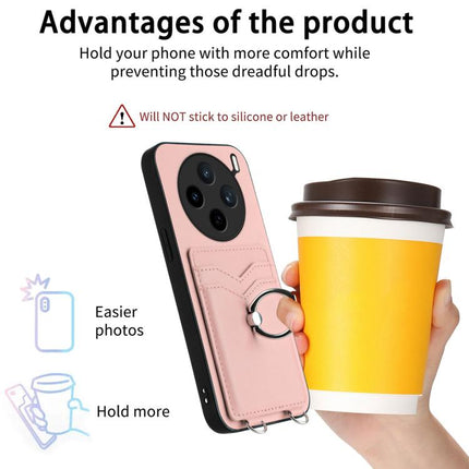R20 Ring Card Holder Phone Case, For vivo X200s, For vivo Y29 4G / T4x / Y300t, For vivo V50 / V50e, For vivo X200 Ultra