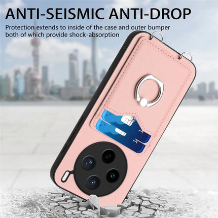 R20 Ring Card Holder Phone Case, For vivo X200s, For vivo Y29 4G / T4x / Y300t, For vivo V50 / V50e, For vivo X200 Ultra