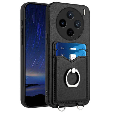 R20 Ring Card Holder Phone Case, For vivo X200s, For vivo Y29 4G / T4x / Y300t, For vivo V50 / V50e, For vivo X200 Ultra
