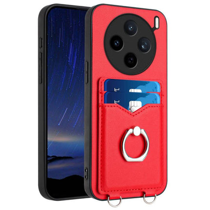 R20 Ring Card Holder Phone Case, For vivo X200s, For vivo Y29 4G / T4x / Y300t, For vivo V50 / V50e, For vivo X200 Ultra