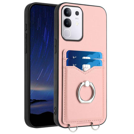 R20 Ring Card Holder Phone Case, For vivo X200s, For vivo Y29 4G / T4x / Y300t, For vivo V50 / V50e, For vivo X200 Ultra
