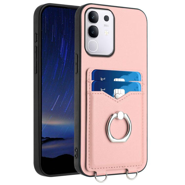 R20 Ring Card Holder Phone Case, For vivo X200s, For vivo Y29 4G / T4x / Y300t, For vivo V50 / V50e, For vivo X200 Ultra