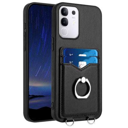 R20 Ring Card Holder Phone Case, For vivo X200s, For vivo Y29 4G / T4x / Y300t, For vivo V50 / V50e, For vivo X200 Ultra