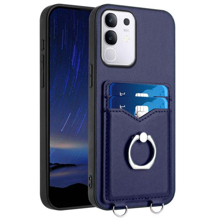 R20 Ring Card Holder Phone Case, For vivo X200s, For vivo Y29 4G / T4x / Y300t, For vivo V50 / V50e, For vivo X200 Ultra