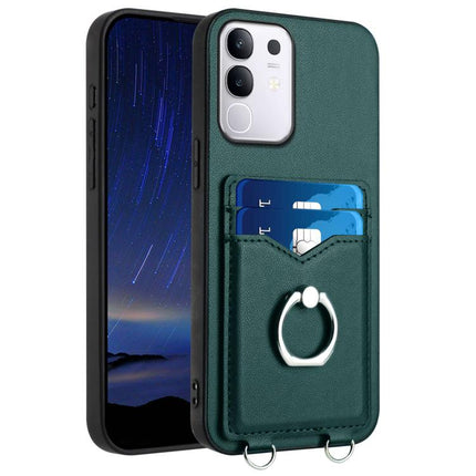 R20 Ring Card Holder Phone Case, For vivo X200s, For vivo Y29 4G / T4x / Y300t, For vivo V50 / V50e, For vivo X200 Ultra