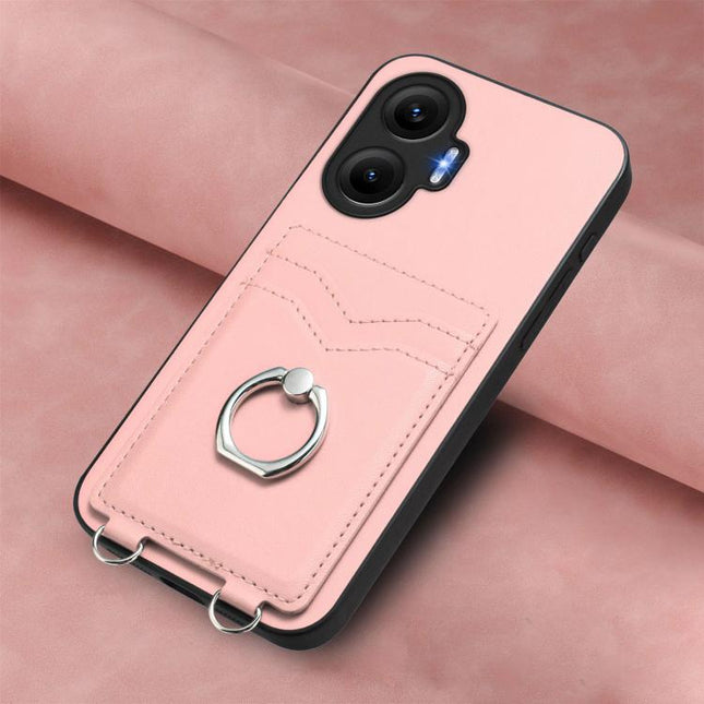 R20 Ring Card Holder Phone Case, For Redmi Turbo 4 Pro / Xiaomi Poco F7, For Redmi A5 4G 171.7mm / Xiaomi Poco C71